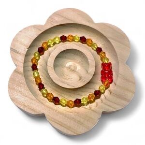 Fall Beaded Bear Bracelet